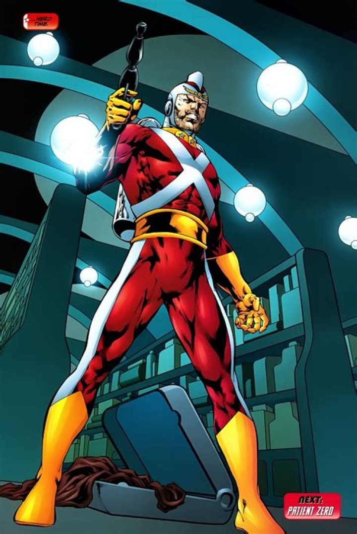 Adam Strange pointing ray gun