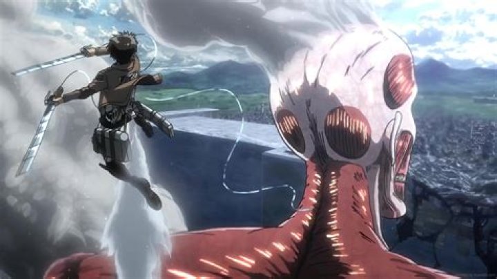 Eren attacking the Colossal Titan