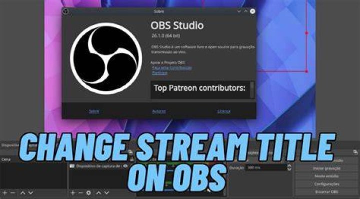 How to change stream title on obs