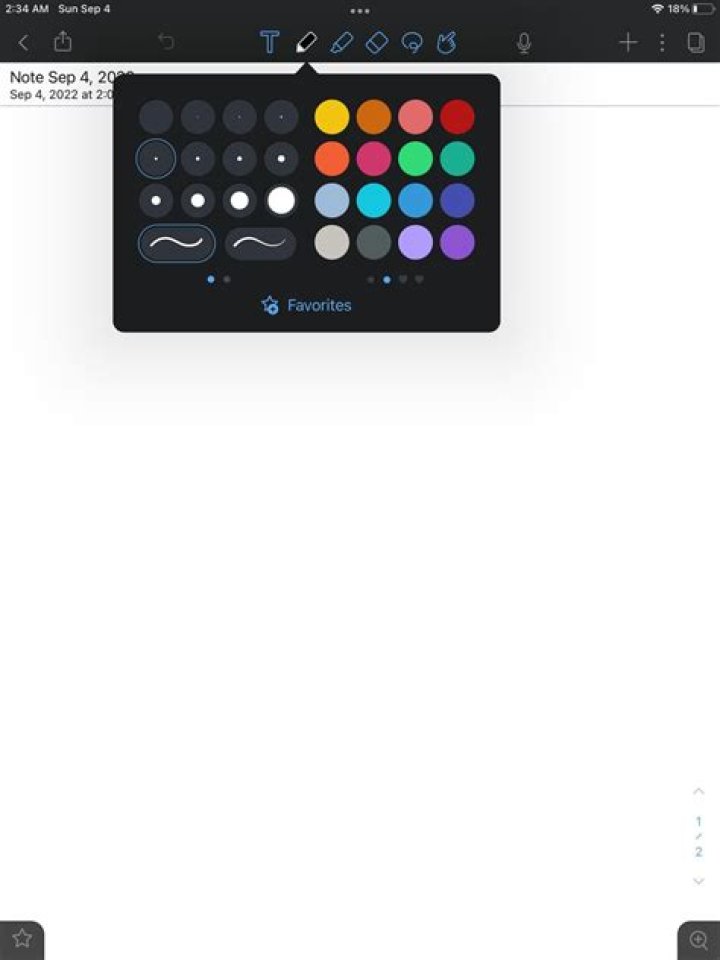 How to delete colors on notability