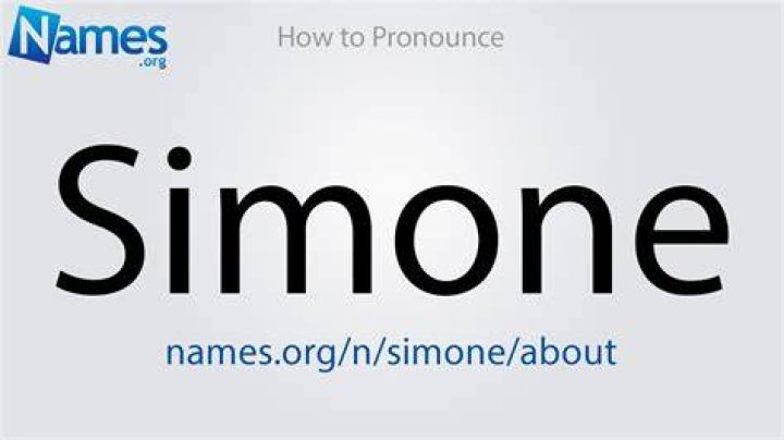 How to pronounce simone