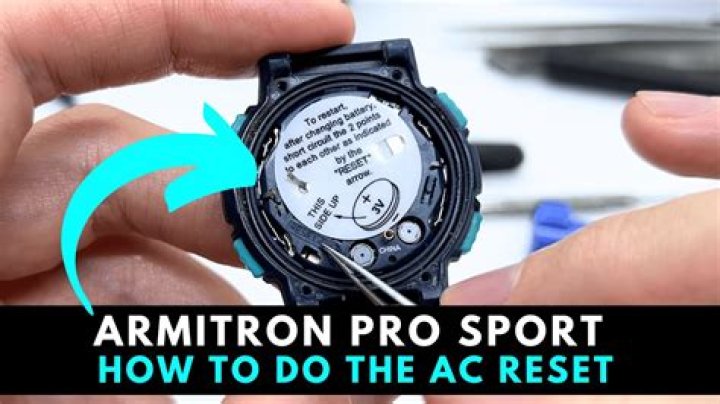 How to reset armitron watch