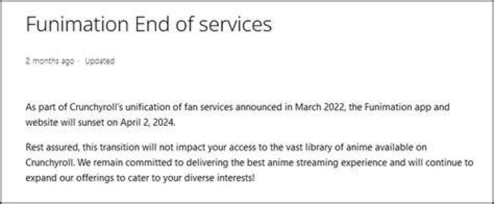 Is Funimation shutting down?