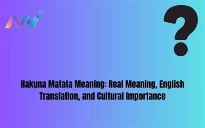 Is hakuna matata a real language