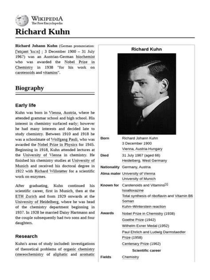 Richard Kuhn Biography