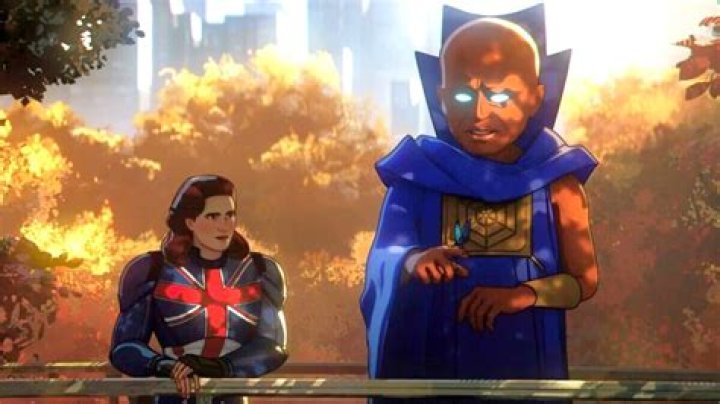 The Watcher and Captain Carter stand before Yggdrasil from Loki season 2