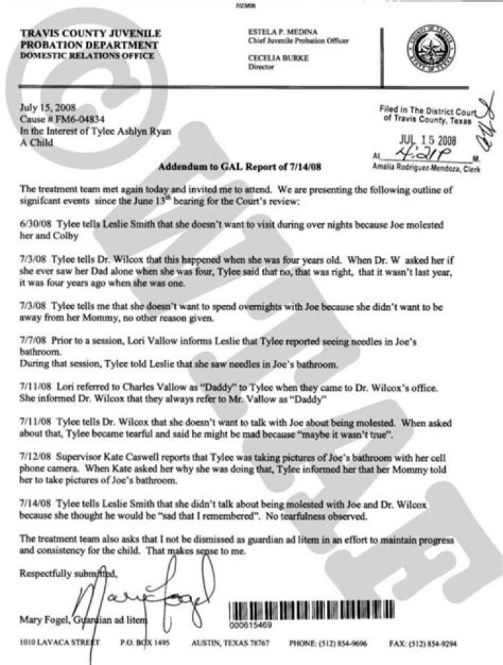 Tylee Ryan autopsy report