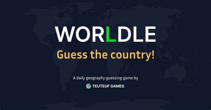 Worldle, the word-guessing game, is shown open on a phone.